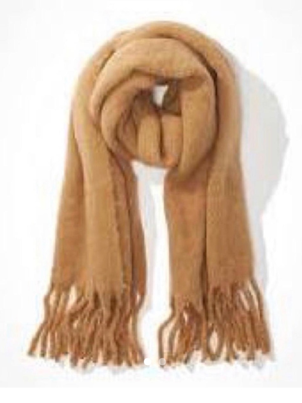 American Eagle Outfitters Camel Fringe Scarf